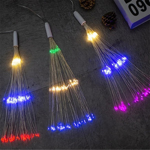 Feuerwerk Lichterkette 8 Modi Warm weiße Lichter USB-betriebene Fernbedienung Dimmbare Kupferdraht Fee LED-Lichterketten