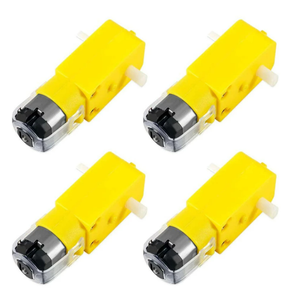 Motor eléctrico de CC con rueda de neumático de plástico, 3-6V, engranaje de doble eje, Motor de caja de cambios magnética TT para coche inteligente Arduino - Product Image 3
