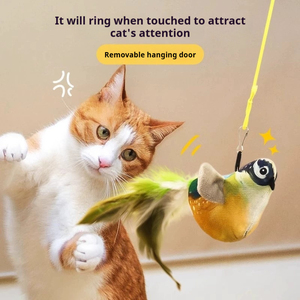 Fish Princess New Flappy Chase Interaktive Katze Plüsch Katzenminze Langlebiges Haustiers pielzeug mit Feder für Katzen