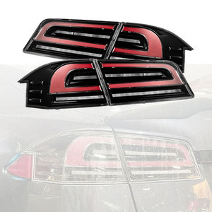 Tesla Model S için yükseltme ve modifiye LED arka lambaları için kırmızı Lens rengi ile 2014-2019 yeni Model - Product Image 1