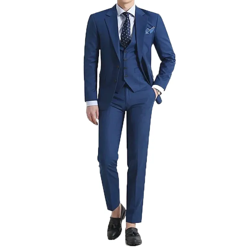 Iş klasik erkek takım elbise kostüm Homme resmi erkek takım elbise ceket düğün damat smokin Blazer Suit erkekler için