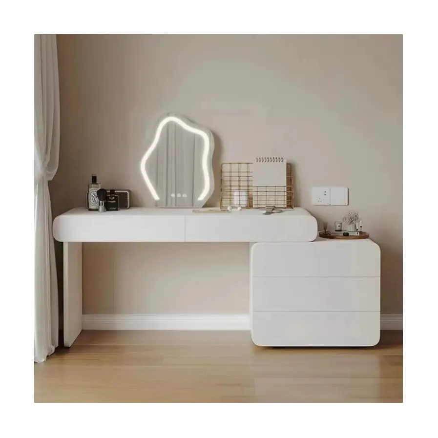 Massivholz-Schmink tisch im amerikanischen Stil All-in-One-Schrank Home Make-up-Tisch kleine Wohnung Schlafzimmer moderne minimalist ische Kommode