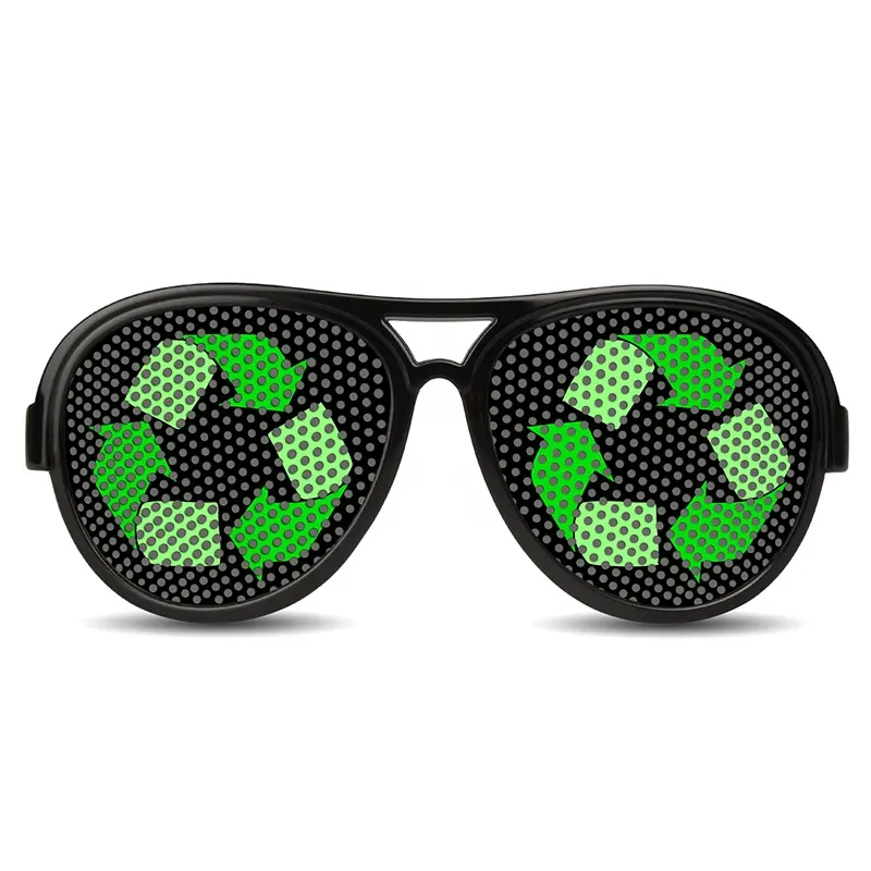 Feirong vente en gros promotionnel écologique cycle signe pas cher Double pont trou autocollant lentille UV400 lunettes de soleil lunettes pour hommes
