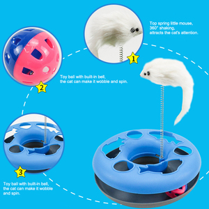 Juguetes interactivos para gatitos con gatos divertidos superventas de fábrica, pistas de rodillos con hierba gatera, juguete para mascotas con pelotas de ejercicio, ratón teaser - Product Image 2
