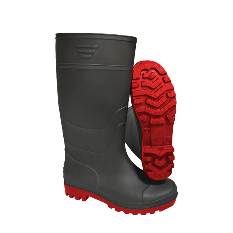 Pvc bottes de pluie adulte unisexe sur le genou bottes de pluie bout en acier imperméable anti-dérapant bottes de pluie pour travailleur 2023 pas cher en caoutchouc 2KG