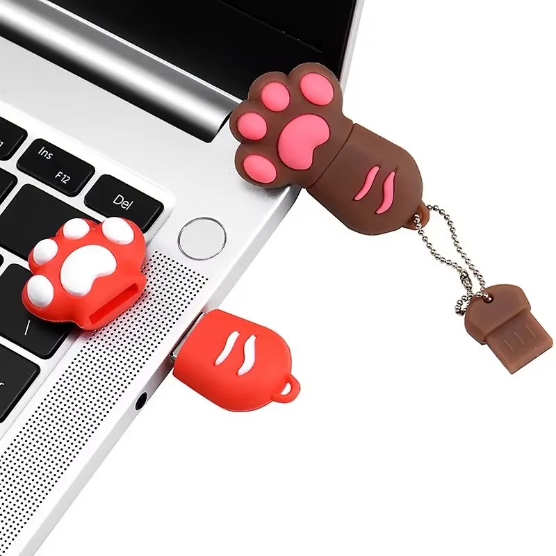 厂家热卖可爱猫爪形闪存盘创意礼品USB 2.0 8gb 16gb 32gb 64gb 128gb - Product Image 1