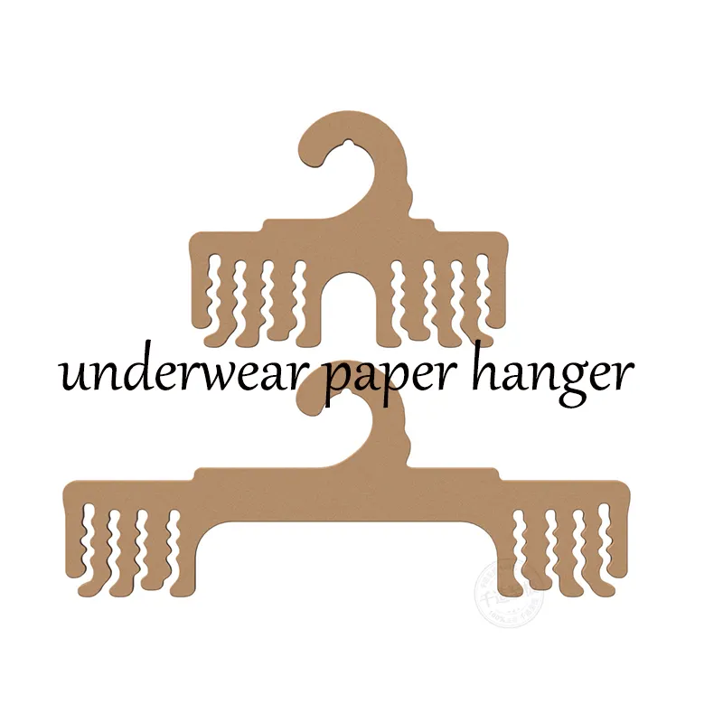 Wholesale custom printed eco friendly bikini swimsuit paper hangers recycled cardboard clothes hanger for underwear