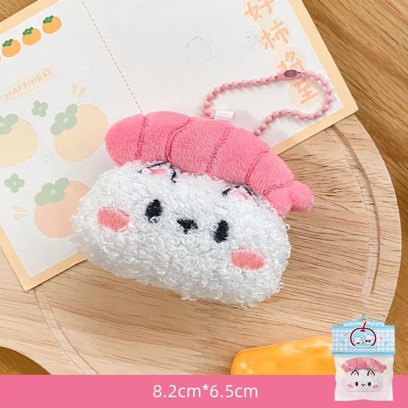 Stuffed sushi small pendant - pink