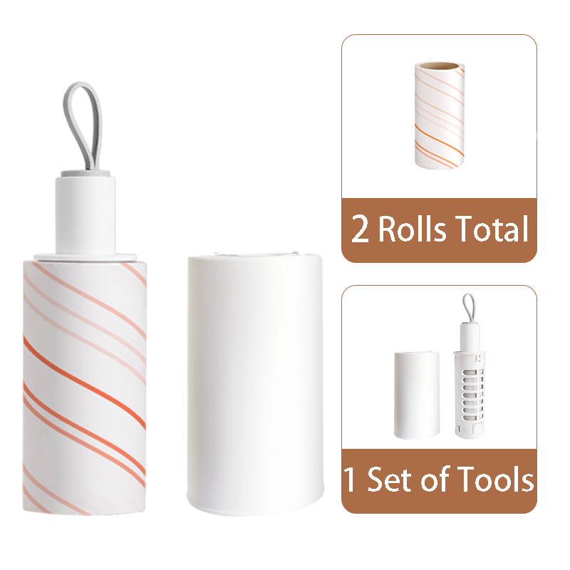 Ensemble de rouleaux anti-peluches blancs (2 rouleaux)