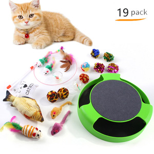 Juguetes para gatos, surtidos de juguetes para gatitos, juego de juguetes de hierba gatera con túnel de 2 vías, pluma de gato, hierba gatera, peces, ratones, bolas y campanas - Product Image 5