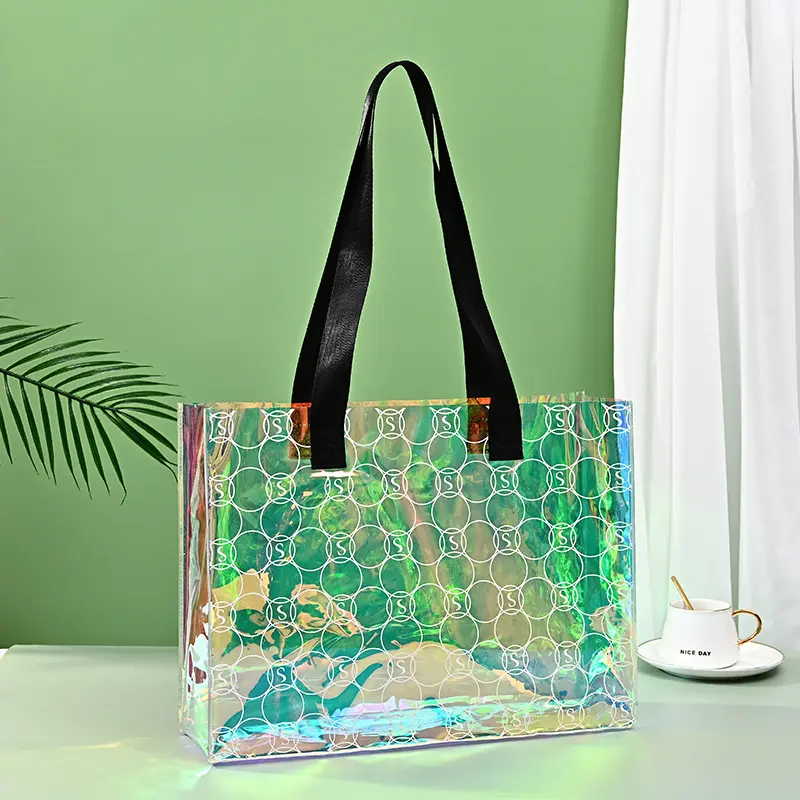 Nuovo design multi-formato custom di colore PVC tote bag per shopping packaging borse