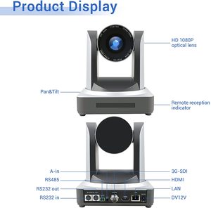 Optics 20X Optical Zoom Camera - SDI &amp; NDI Video PTZ Network IP Live Streaming for Broadcast, Conference, Churches, Events - Product Image 3