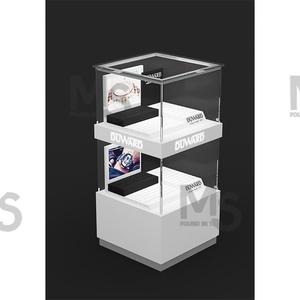 豪华发光二极管木制手表展示柜和现代金属香水展示架，适合商店珠宝商场使用 - Product Image 4