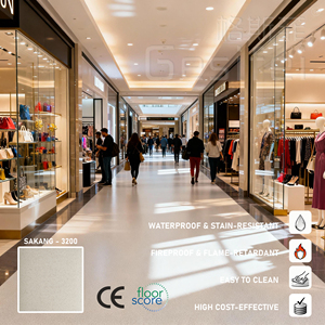 Sang trọng Vinyl tấm ván phòng tập thể dục nhà để xe bấm vào sàn giá giá rẻ phòng tắm Sàn Vinyl - Product Image 3