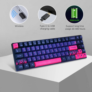 Teclado mecánico para pc, dispositivo retroiluminado rgb con 64 teclas para videojuegos con luz