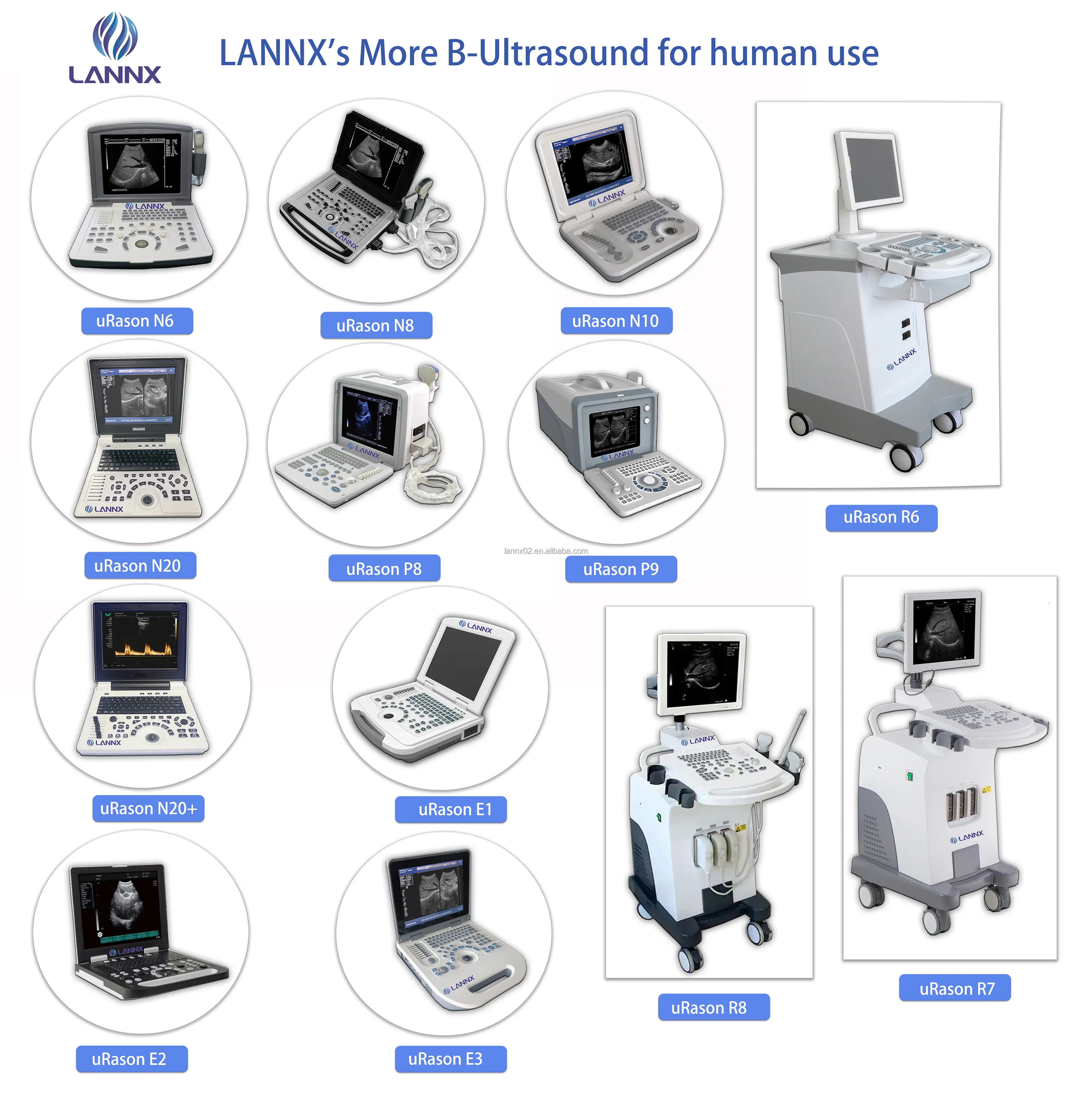 LANNX uRason N8 venta al por mayor instrumentos de ultrasonido cardíaco máquina Usg ecocardiografía de mano Ecografo