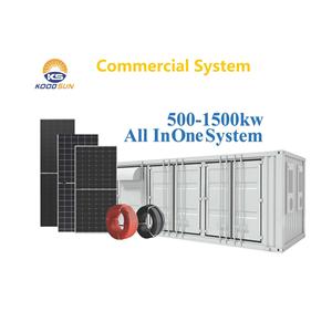 500KW 1mw电池室外锂电池存储系统太阳能风能混合逆变器工业用微电网发电厂