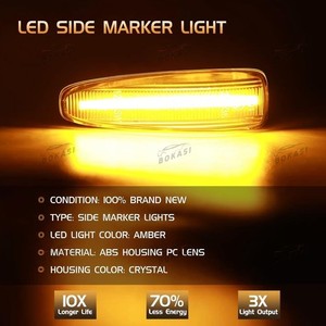 Bokasi สัญญาณไฟเลี้ยวด้านข้าง LED แบบไดนามิกสำหรับ Mitsubishi Lancer Evolution X Triton-Sequential Flash INDICATOR - Product Image 6