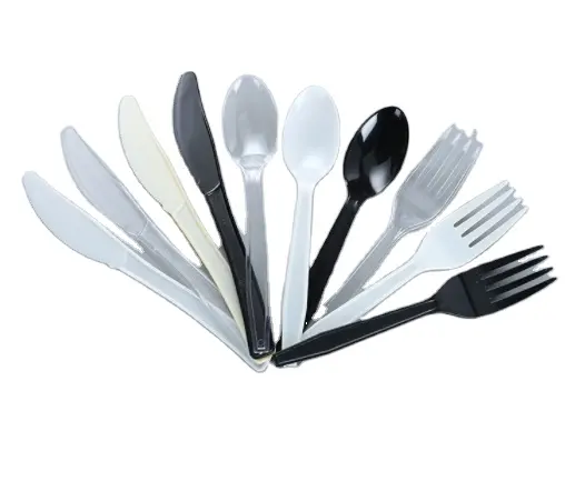 Set di posate usa e getta per impieghi gravosi Forchette cucchiai di plastica Forchette e coltelli