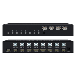 4K hdmi kvm开关8输入1输出4K 30hz自动切换kvm 8端口USB 2.0