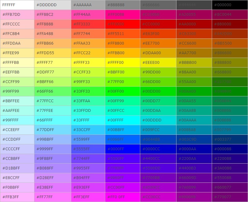 Colores mezclados