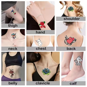 Adson Trắng keo phim tối da Tùy chỉnh hình xăm sticker hình xăm tạm thời tấm A4 A3 Kích thước hình xăm giấy - Product Image 5