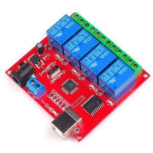 5V 12V 24V New 4 Channel USB Relay Control Switch Programmable <strong>Computer</strong> Control <strong>for</strong> Smart Home PC Intelligent <strong>Controller</strong> - Product Image 1