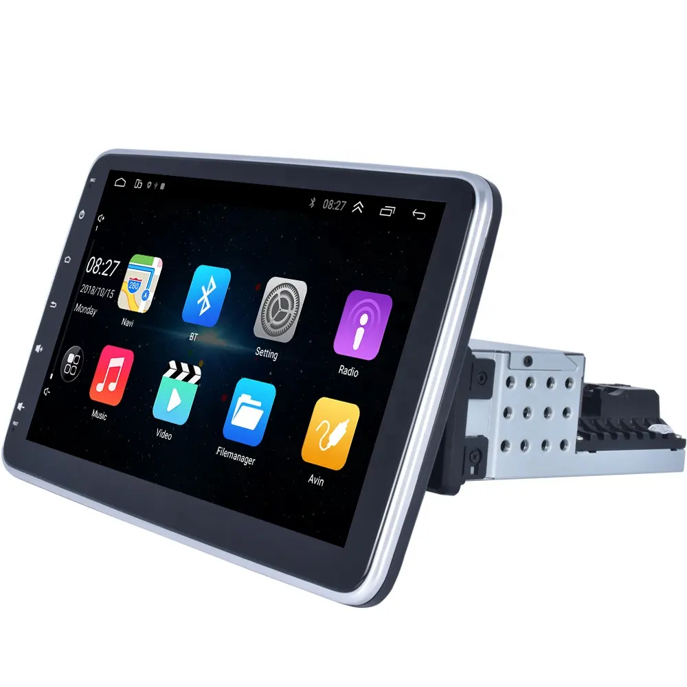 Radio con Gps para coche, reproductor con Android, 10,1 pulgadas, 1DIN, Dvd, estéreo, compatible con pantalla de 360 grados, navegación, electrónica automática