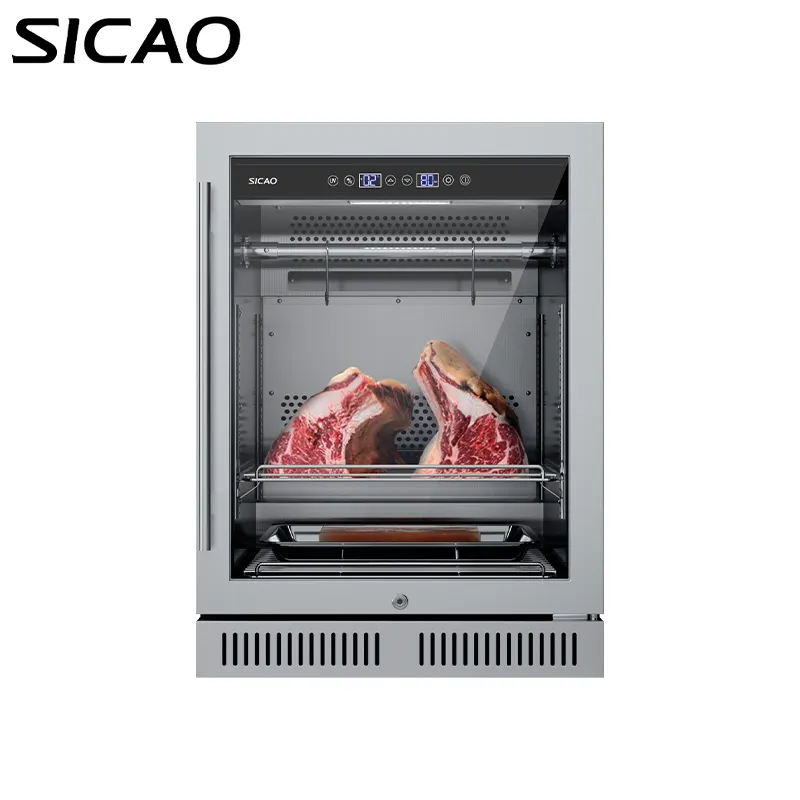 Ventilador de acero inoxidable para uso doméstico, control de humedad, refrigerador de carne envejecida seca de 150L