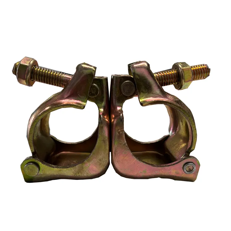 Wholesale Scaffolding Parts Pressed Steel Pipe Clip Fixing Double Coupler Scaffolding Swivel Clamp