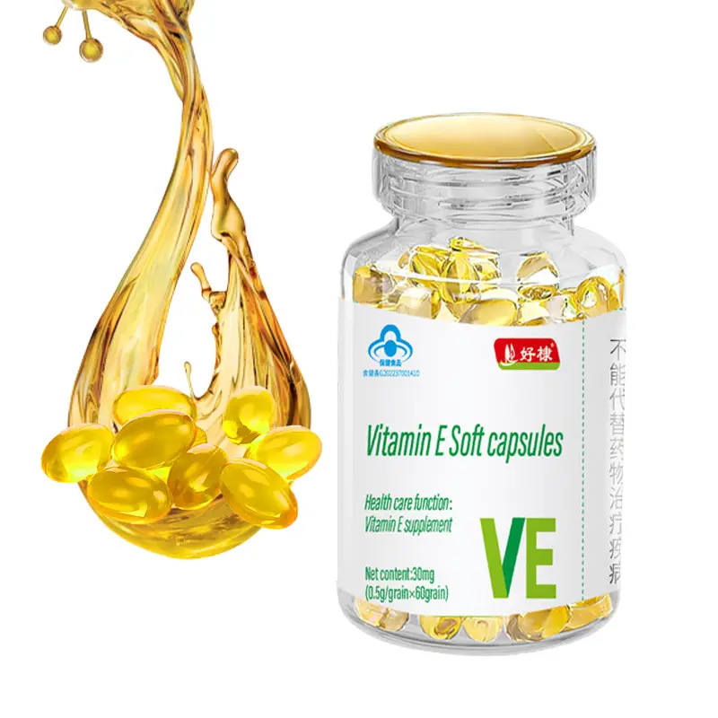 Tự sở hữu thương hiệu Vitamin E 30g axit hyaluronic Vitamin E viên nang mềm để tăng cường khả năng miễn dịch và trì hoãn lão hóa
