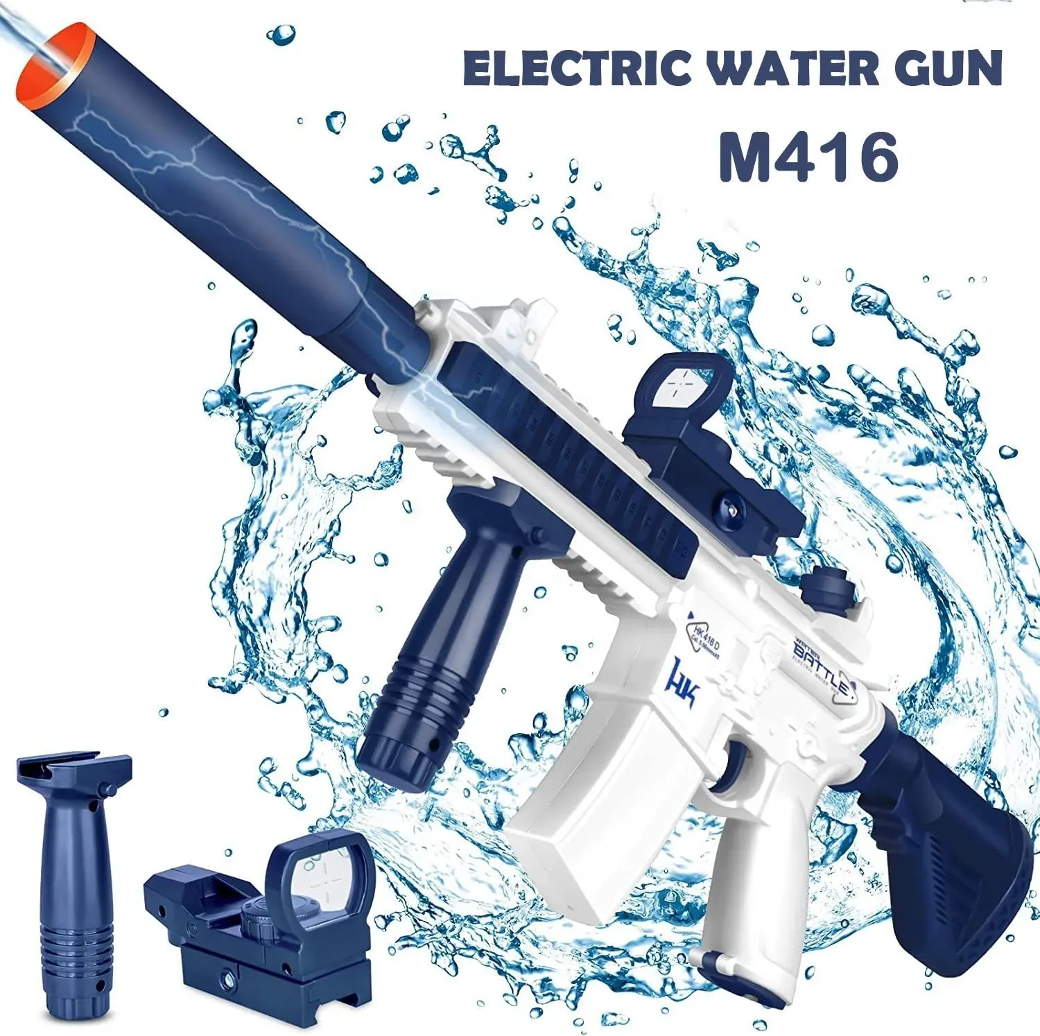 Summer outdoor shooting games Hot M416 Water Gun Electric Shooting Toy Full Automatic Summer Beach Toys for kids