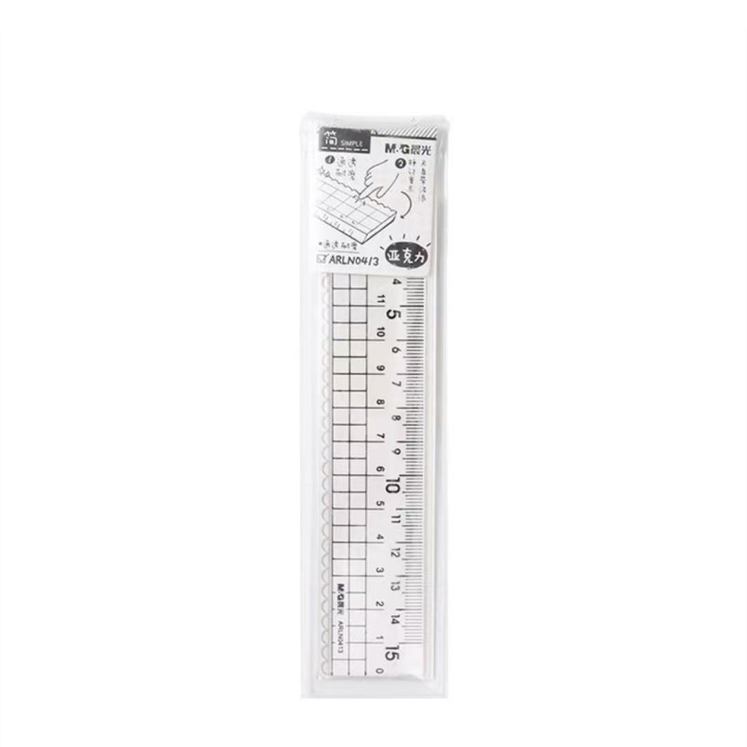 N0413 Acrylic 15cm ruler