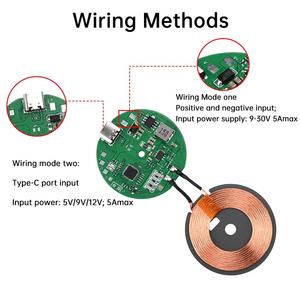 5-30V入力ワイヤレス充電モジュール5W/10W/15W/20W自動識別車ワイヤレス充電モジュールFODをサポート - Product Image 2