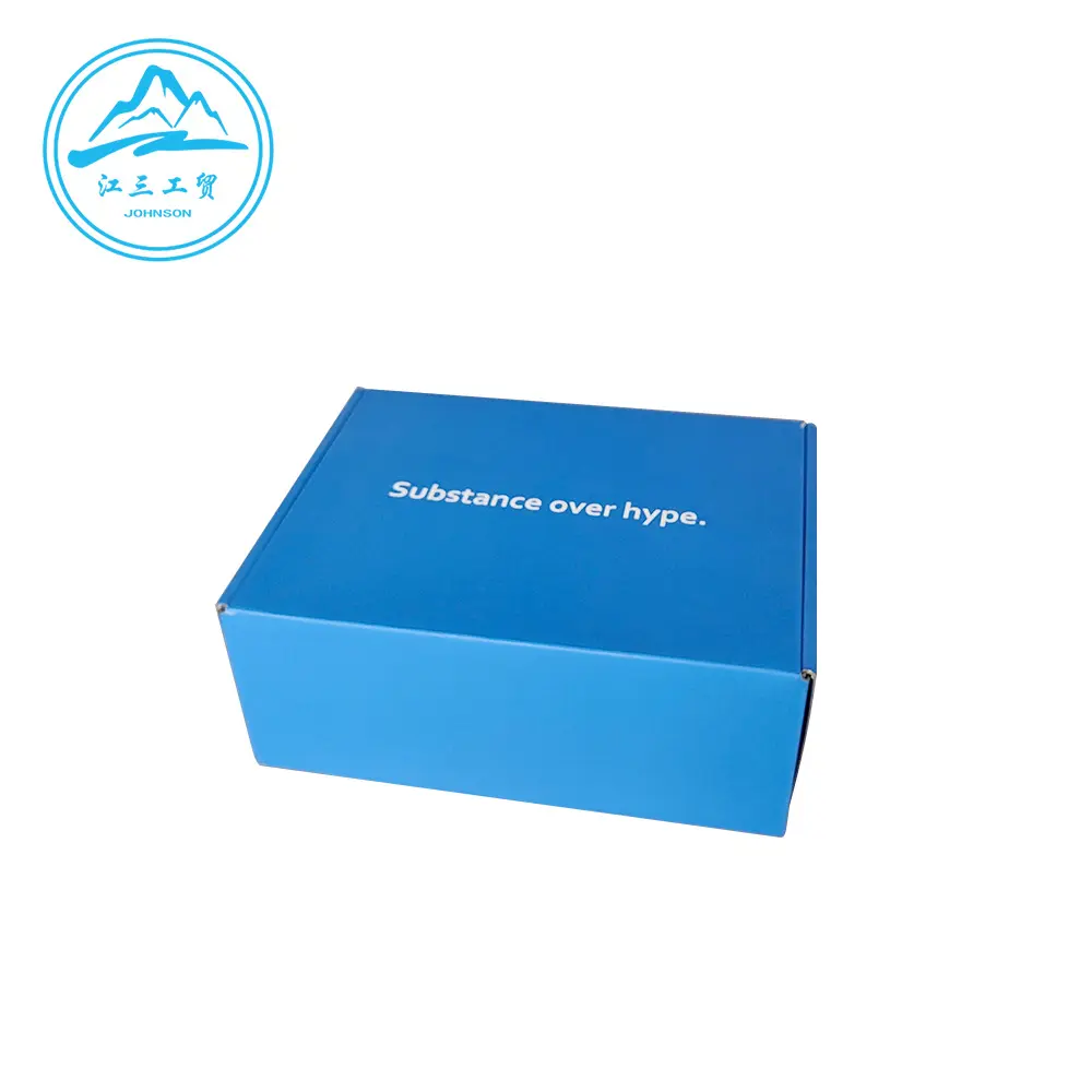 Caja de embalaje de juguetes para mascotas, Logo de impresión personalizada, caja de envío azul reciclada, cartón de transporte corrugado