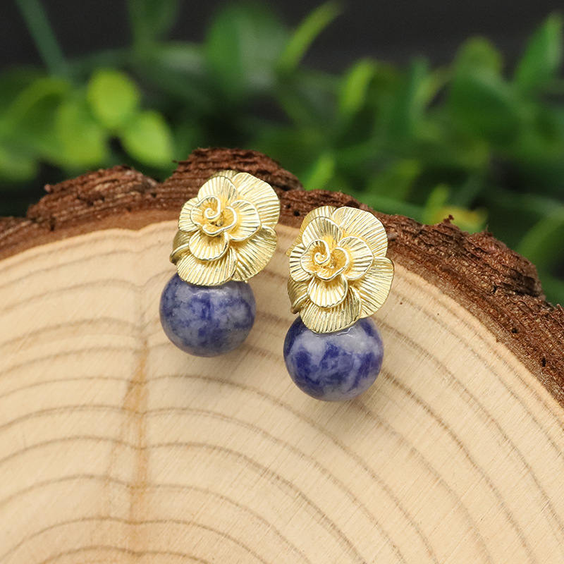 GE0897-5 Boucles d'oreilles Lapis Lazuli