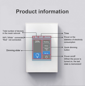 Interruptor de atenuación inteligente WIFI compatible con TUYA y Smart Life Lanbon que funciona con Echo y Google Voice Control - Product Image 2
