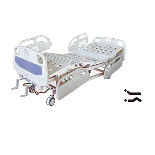 Nuevo Producto de Hospital eléctrica cama del paciente de Manual 2 manivelas y 2 funciones de la cama venta caliente tipo plegable para la UCI