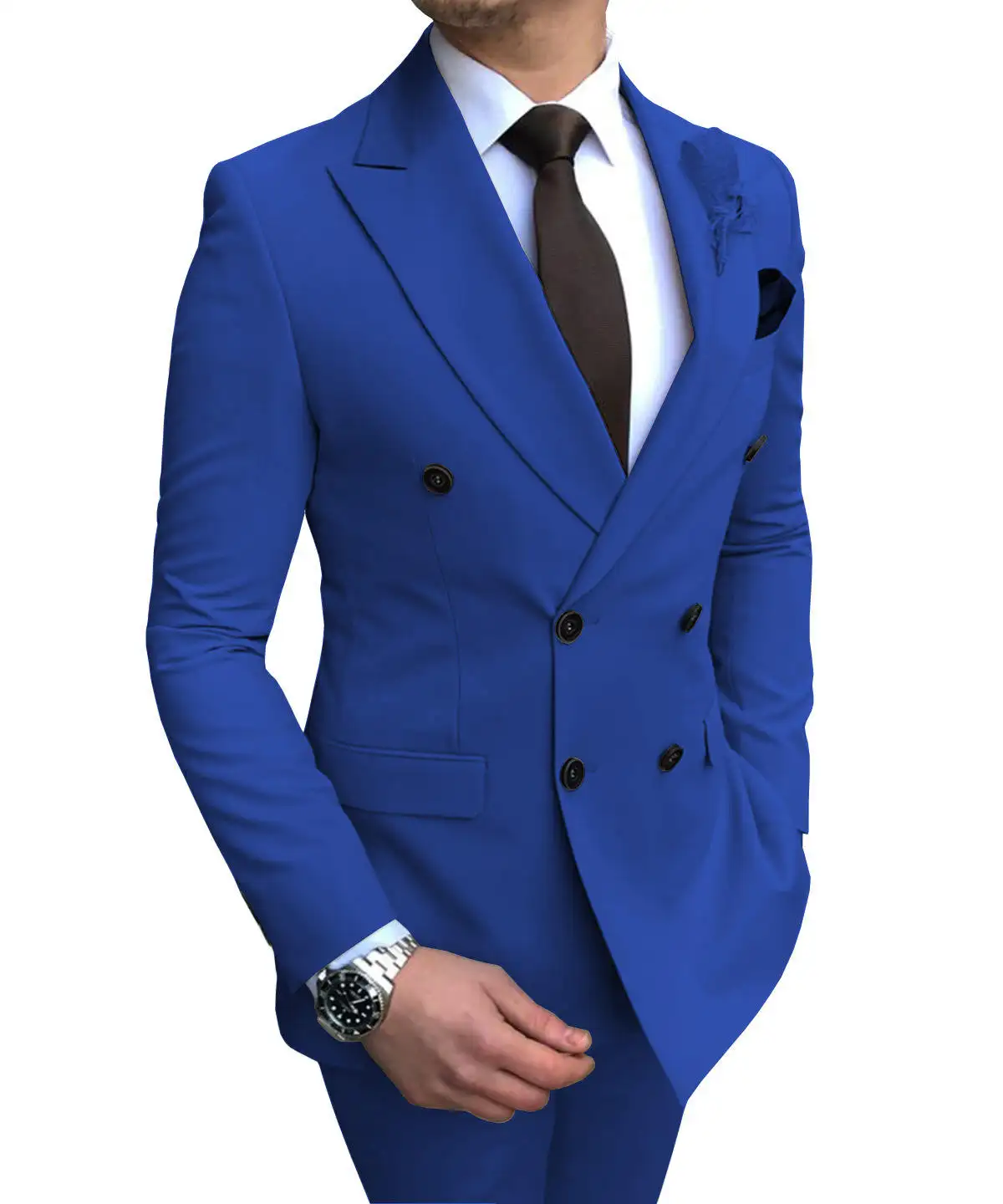 Venta al por mayor personalización de dos piezas padrinos de boda ropa chaquetas formales Slim traje de trabajo ropa Smart Business trajes de hombre