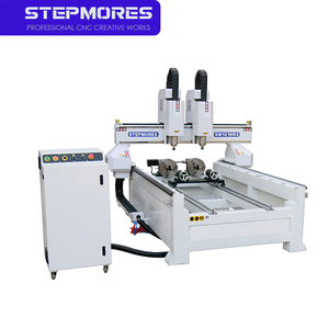 Máquina enrutadora de madera CNC multifunción con 2 cabezales de husillo 2 mesas - Product Image 3