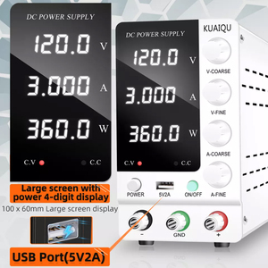 Fuente de alimentación de CC de Banco Variable, 0 ~ 120V/0 ~ 3A, interfaz de salida USB de 5V/2A para reparación - Product Image 3