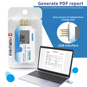 Registrador de temperatura USB TempU09, registrador de datos de temperatura de un solo uso, 32000 puntos, reportero PDF, Monitor de temperatura para almacenamiento en almacén - Product Image 6