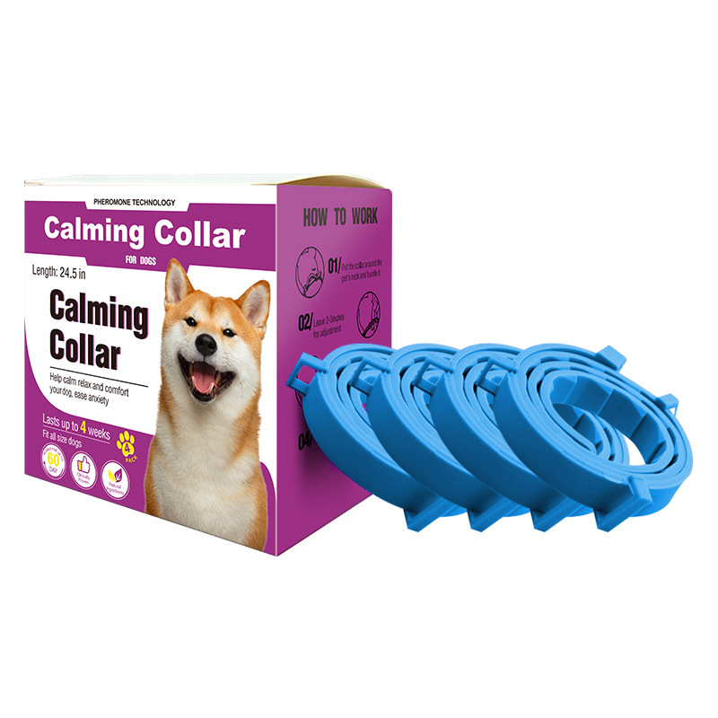 Blue calming collars, 4-pack, 63.5cm for dogs