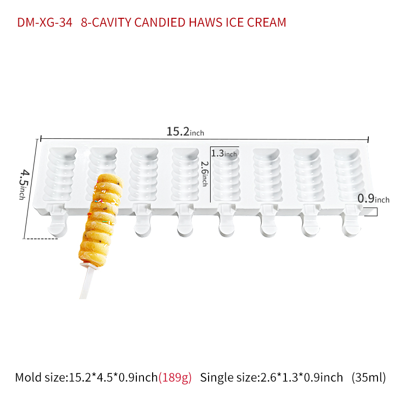 2-8 cavity ice cream mold