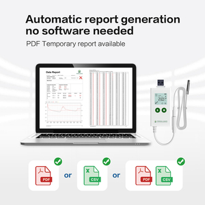 Atlas Log-TH Registrador de datos de temperatura USB de uso múltiple con sonda de temperatura y humedad