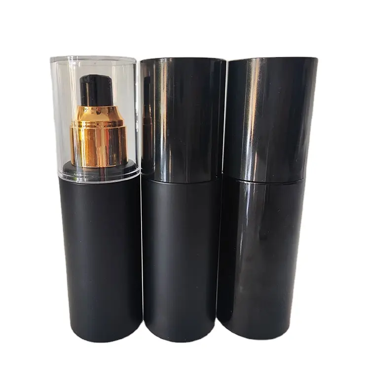 120ml 150ml 250ml PET Plastic Black Essence Emulsion Body Oil Lotion Serum Press Pump Head Spray Bottle with Transparent Cap