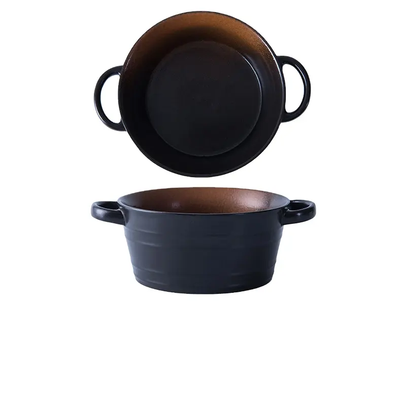 white black blue color mixing bowls ceramic soup bowls for serving food Japan style large decorative bowl