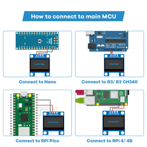 4PIN 1,3 Zoll IIC I2C SPI OLED-Modul Anzeigetafel 128x64 SH1106 Weiß/Blau oled Bildschirm Kompatibel mit Arduino Raspberry PI - Product Image 4