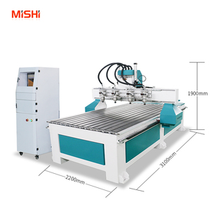 Enrutador de máquina de tallado de madera CNC de cabezales múltiples 1325, trabajo de cuerpo pesado sin problemas, cómodo de usar, procesamiento de múltiples piezas - Product Image 6