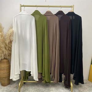 2339# Bubble Crepe New Long <strong>Khimar</strong> Special <strong>Design</strong> Fashionable Have Side Hole Have Niqab Small String Ramadan Abaya Hijab <strong>Khimar</strong> - Product Image 6